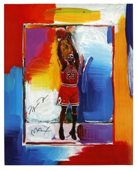 Michael Jordan Signed Large Peter Max Litho (Upper Deck Authenticated)